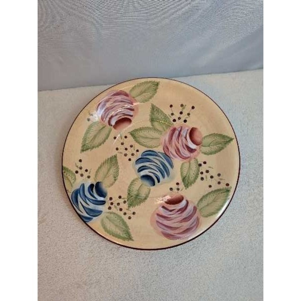 Style Eyes by Baum Bros Floral‎ Swirl Decorative Plate Hand Painted Platter